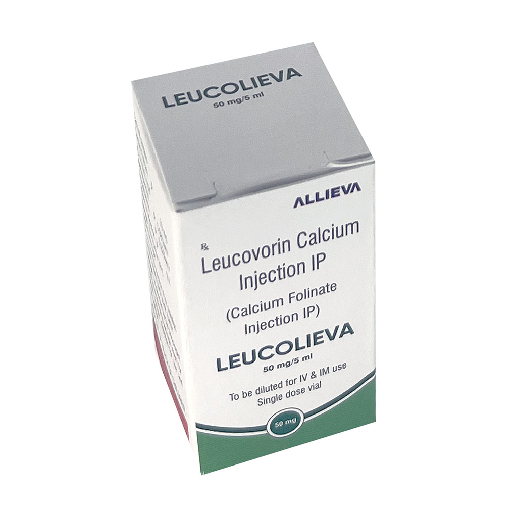 LEUCOLIEVA 50MG Leucovorin Calcium Injection IP 50mg by Allieva Pharma Private Limited