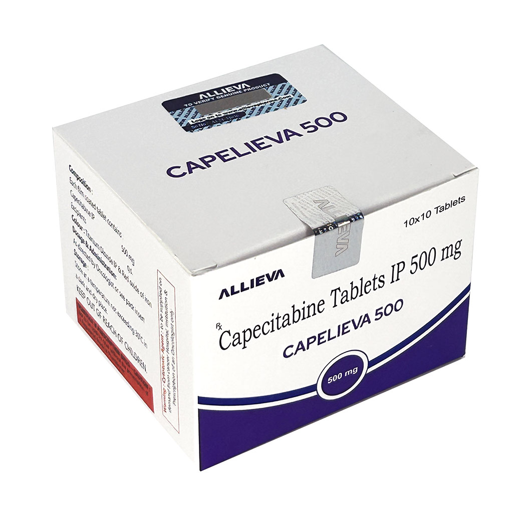CAPELIEVA 500MG Capecitabine Tablets IP 500mg by Allieva Pharma Private Limited