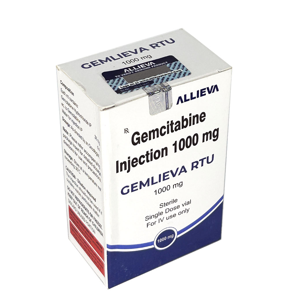 GEMLIEVA RTU 1000 MG Gemcitabine for Injection IP 1000mg by Allieva Pharma Private Limited